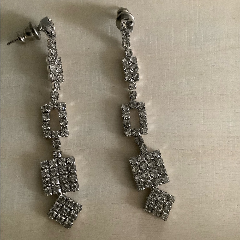 New vintage Austrian crystal chandelier earrings